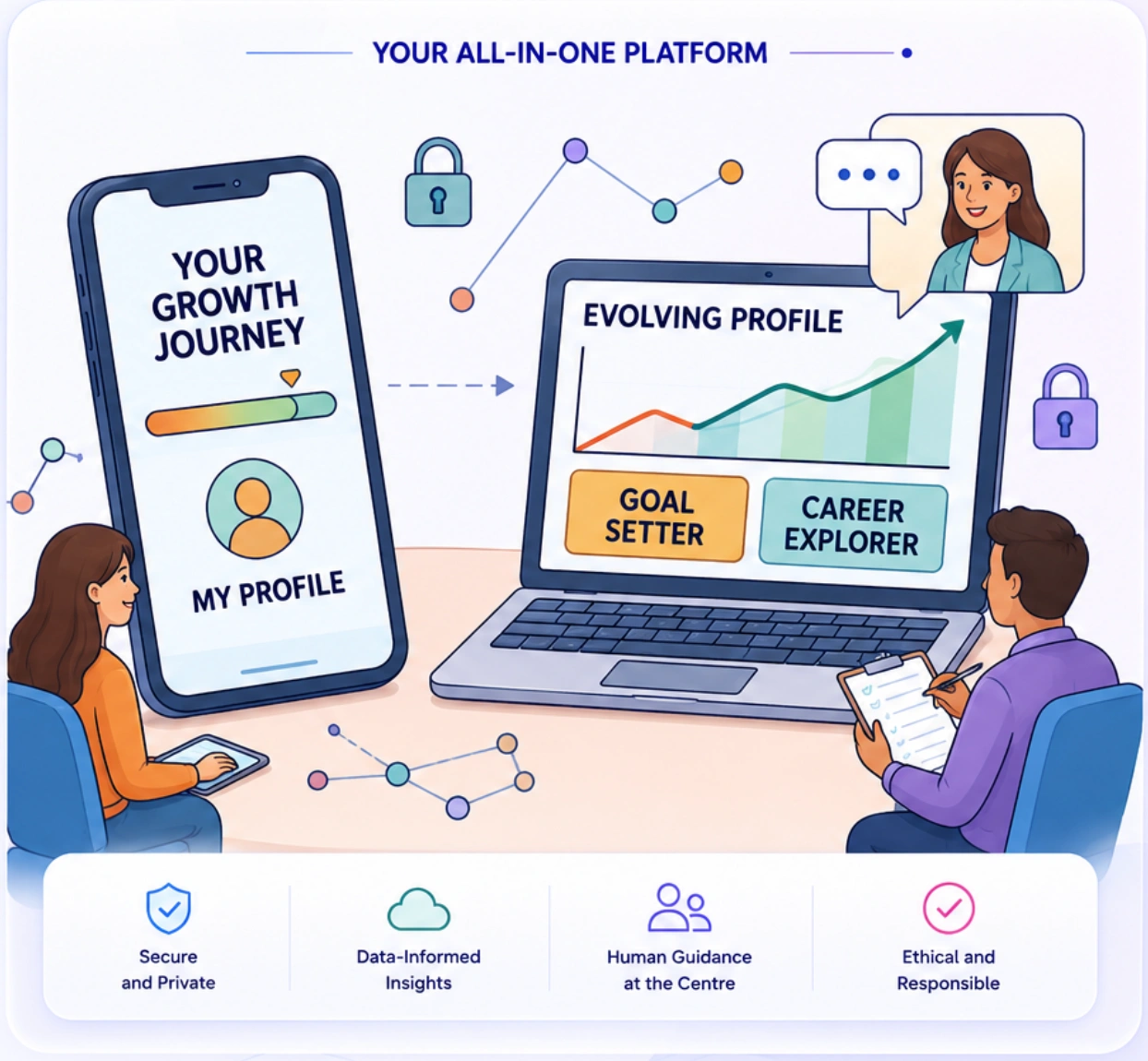 Digital Tools Platform Illustration