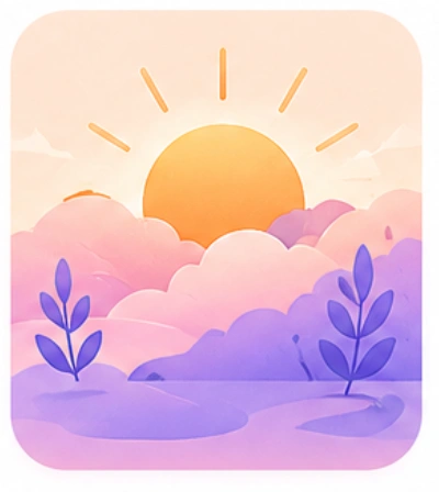 Morning & Evening Gratitude Illustration